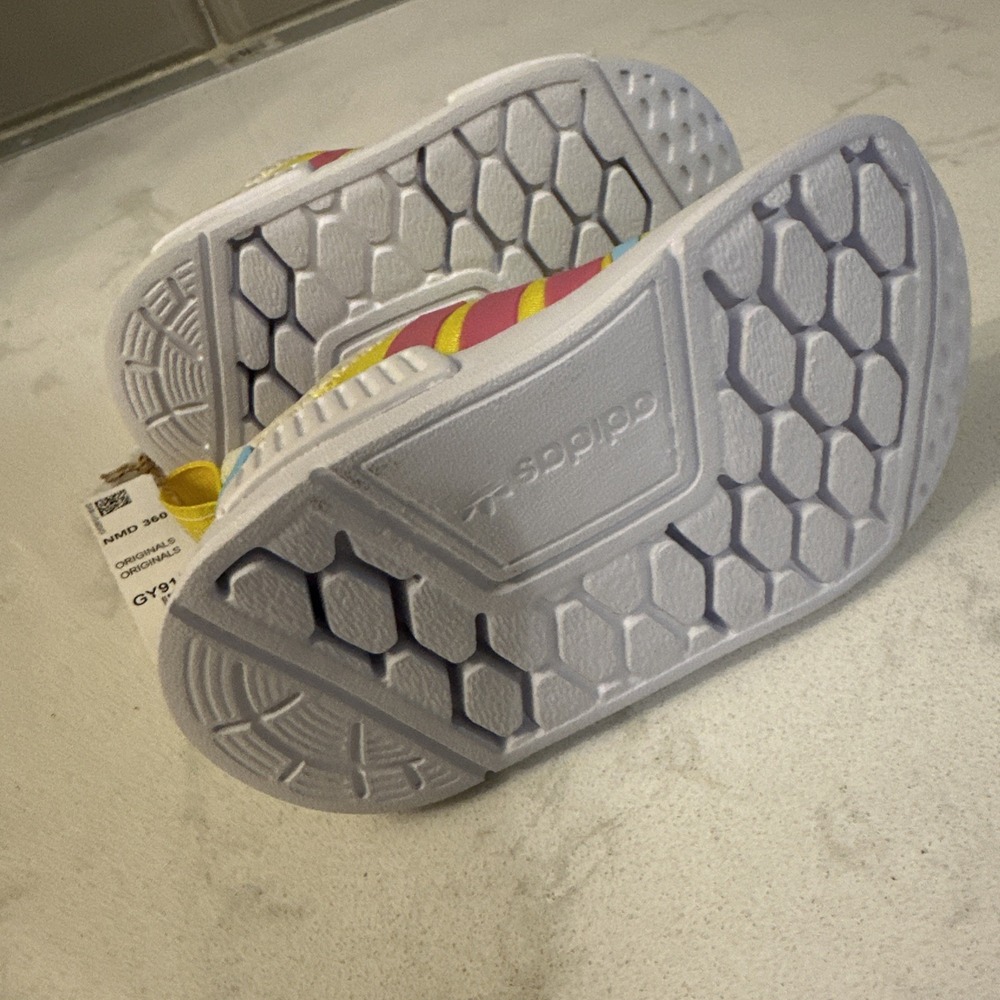 Adidas NWT‎ NMD 360 I "Team Yellow Solar Pink" Sneakers GY9158 Size 4K - Picture 4 of 7